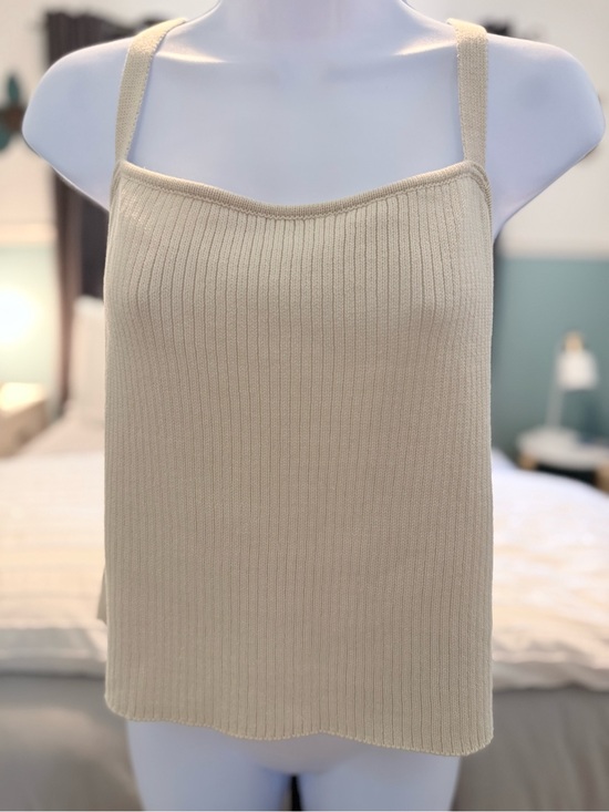 Eloquii Tops - Eloquii Cream Ribbed Sweater Tank